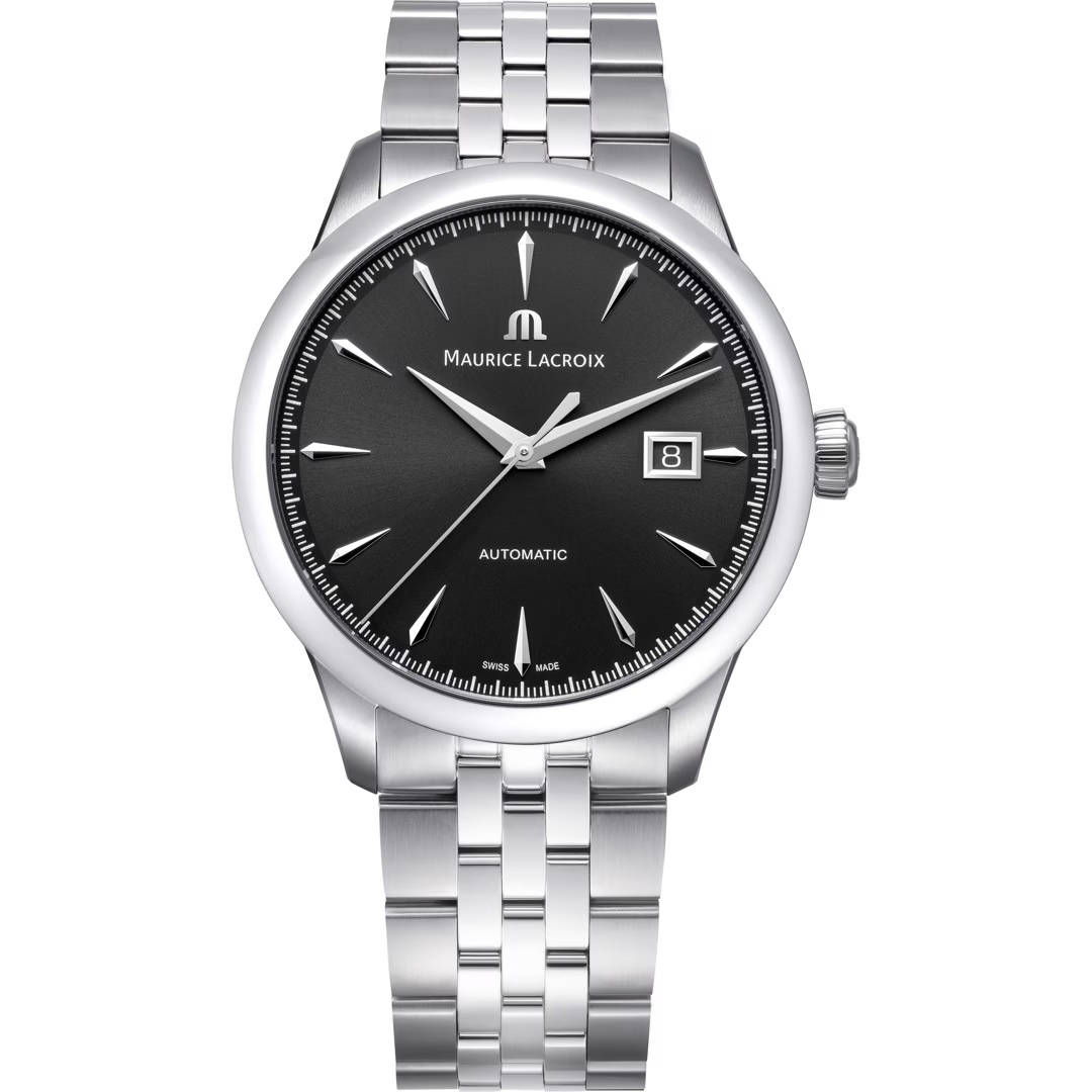 MAURICE LACROIX 1975 Automatic Black Dial 40mm Silver Stainless Steel Bracelet 756008-SS002-330-1 - 