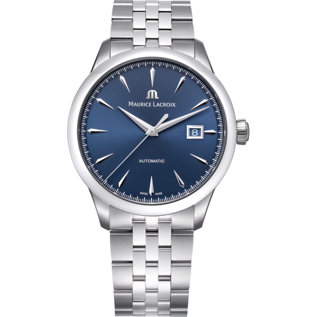 MAURICE LACROIX 1975 Automatic Blue Dial 40mm Silver Stainless Steel Bracelet 756008-SS002-430-1 - 
