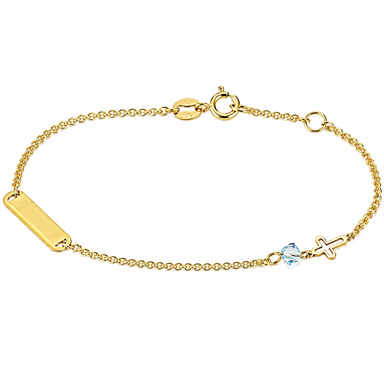 IDENTITY Bracelet SENZIO Collection in K9 Yellow Gold with Zircon Stones 3LAV.771B - 