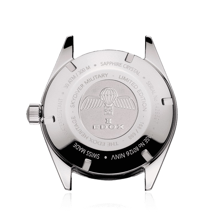 EDOX SkyDiver Date Automatic Limited Edition Black Dial 42mm Silver Stainless Steel Bracelet 80126-357RNM-NIRB - 3