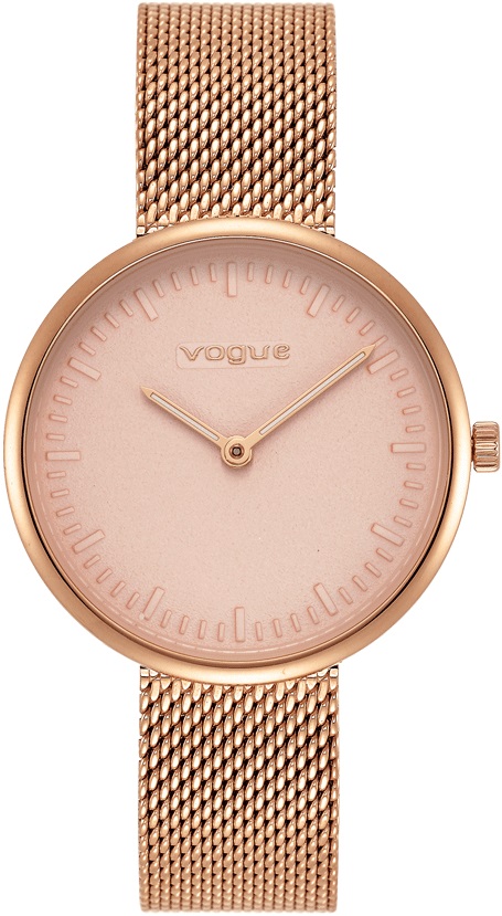 VOGUE Lucky 36mm Rose Gold Stainless Steel Mesh Bracelet 814051 - 