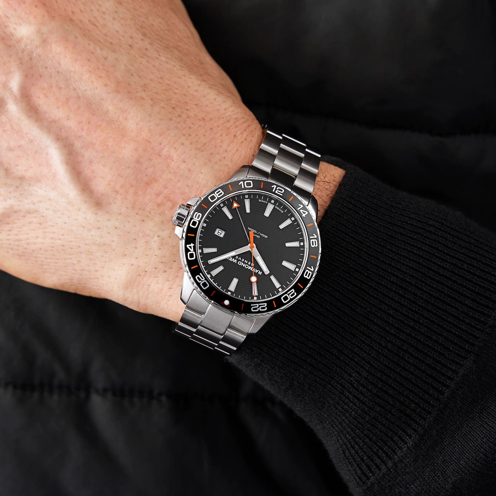 RAYMOND WEIL Tango Diver GMT 42mm Silver Stainless Steel Bracelet 8280-ST2-20001 - 2