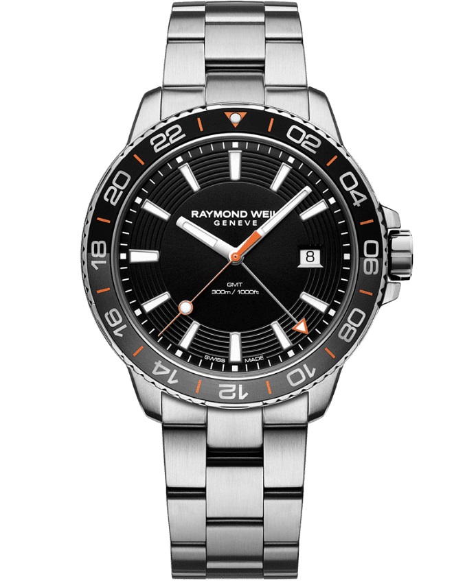 RAYMOND WEIL Tango Diver GMT 42mm Silver Stainless Steel Bracelet 8280-ST2-20001 - 