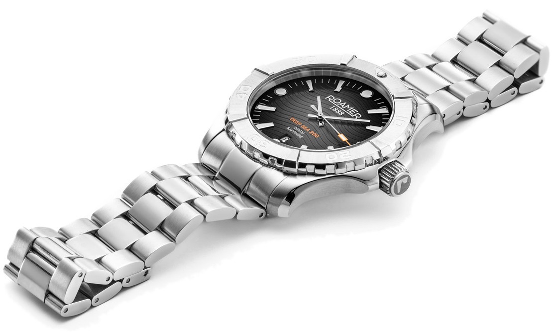 ROAMER Deep Sea 200 Black Dial 43mm Silver Stainless Steel Bracelet 860833-41-55-70 - 3