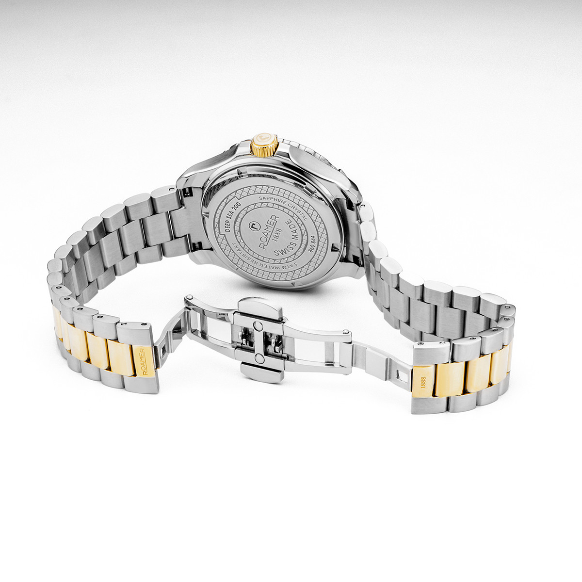 ROAMER Deep Sea 200 Ladies White Pearl Dial 34mm Two Tone Gold Stainless Steel Bracelet 860844-47-20-20 - 4