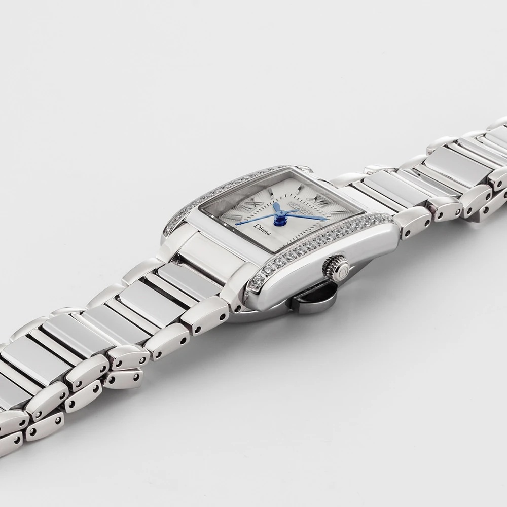 ROAMER Diana White Pearl Dial 17x23mm Silver Stainless Steel Bracelet 869647-41-20-20 - 