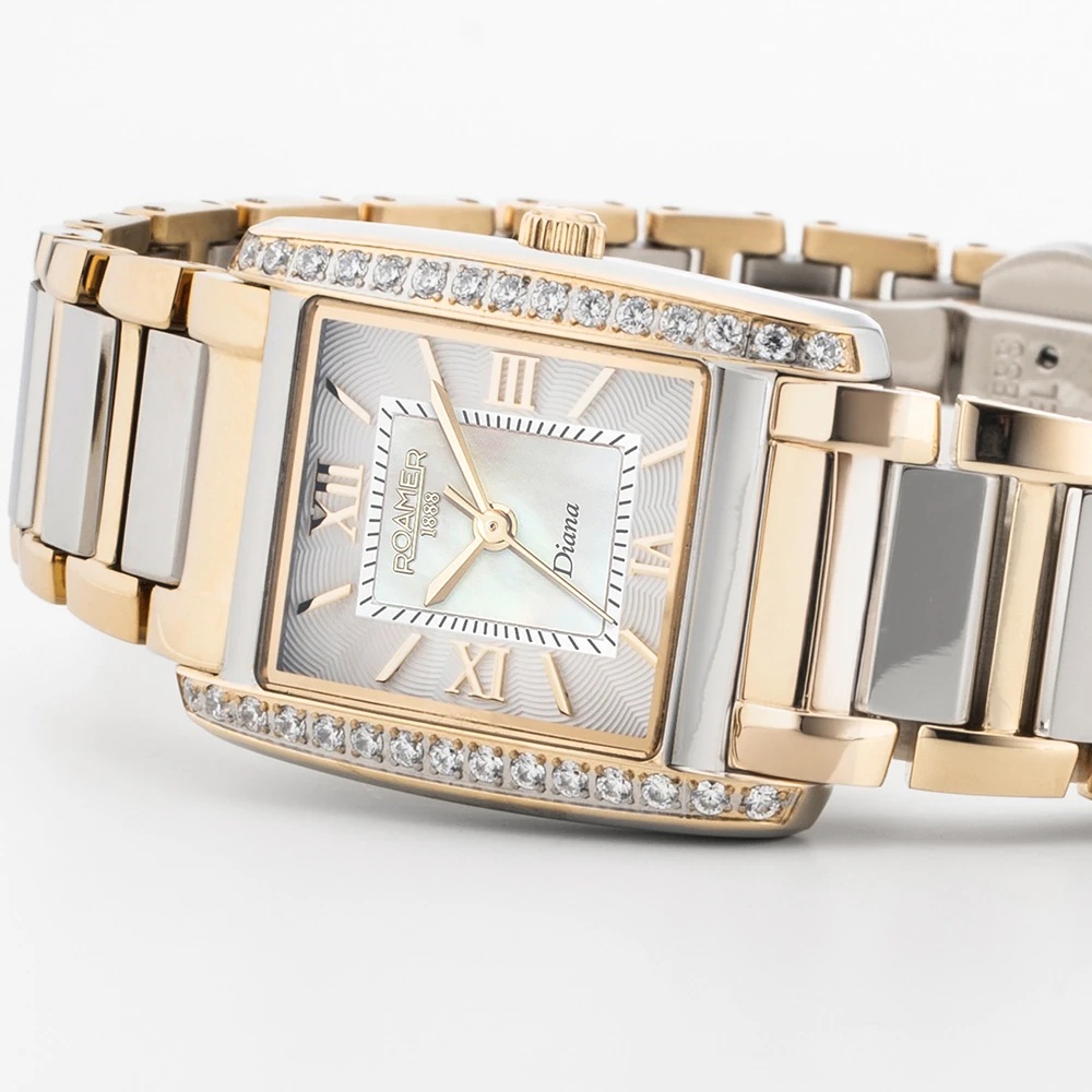 ROAMER Diana White Pearl Dial 17x23mm Two-Tone Gold Stainless Steel Bracelet 869647-47-20-20 - 3