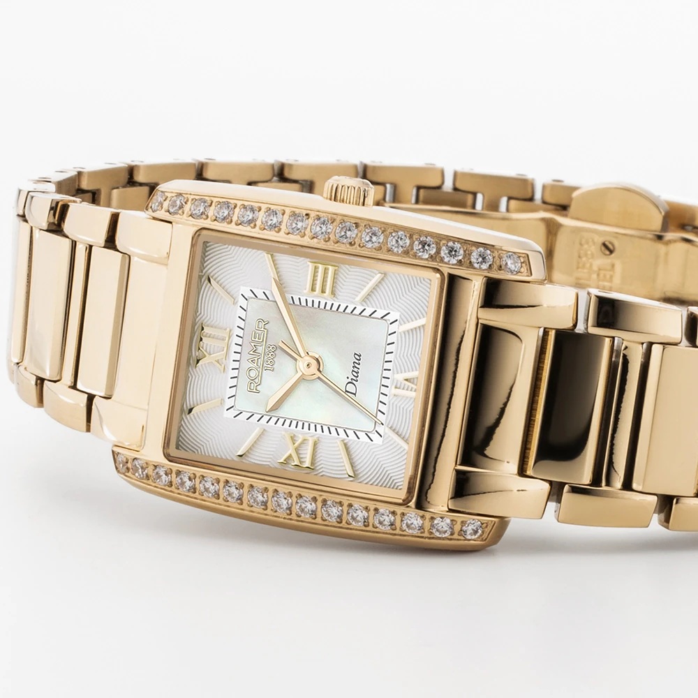 ROAMER Diana White Pearl Dial 17x23mm Gold Stainless Steel Bracelet 869647-48-20-20 - 3