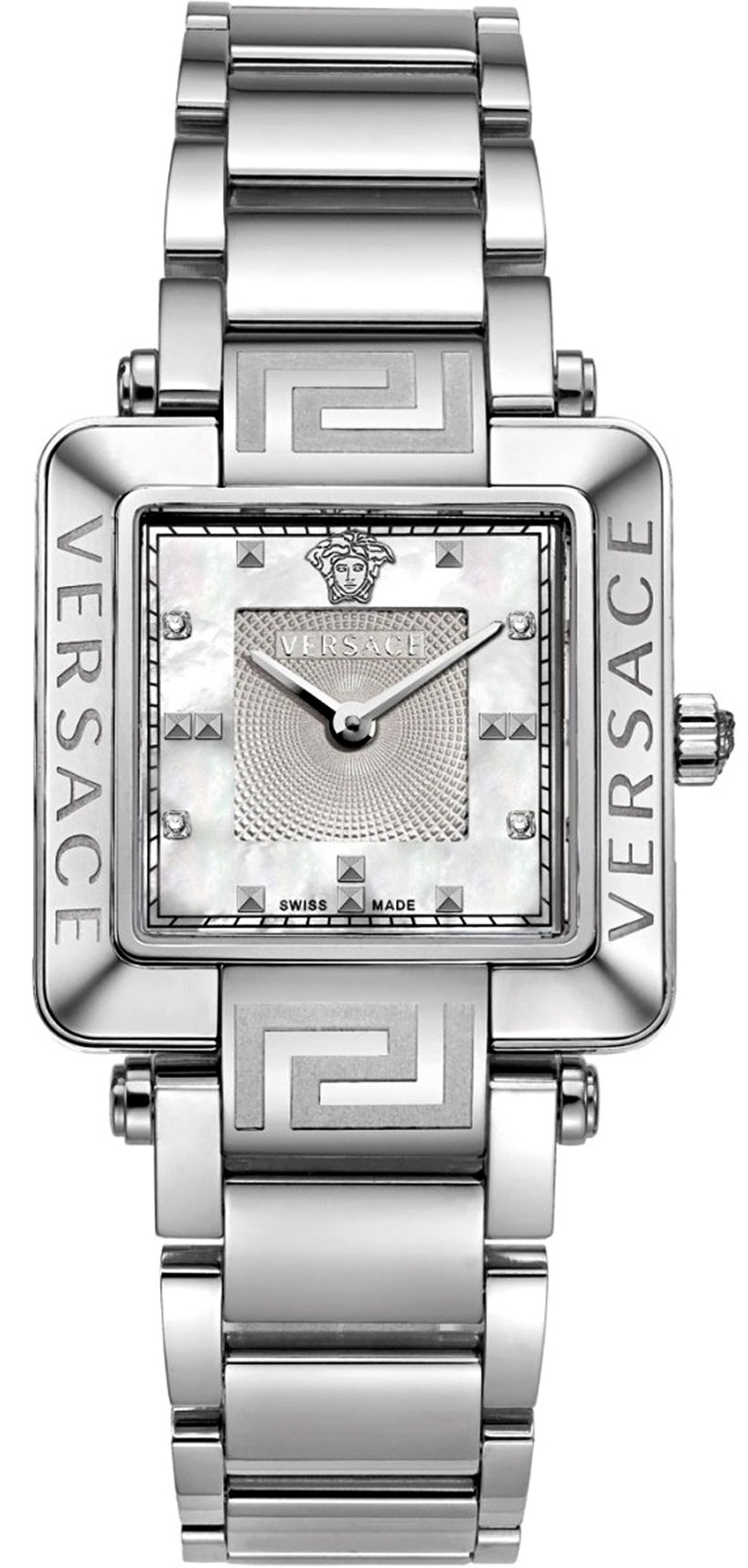 VERSACE Reve Carre Diamonds 30x30mm Silver Stainless Steel Bracelet 88Q99SD497S099 - 1