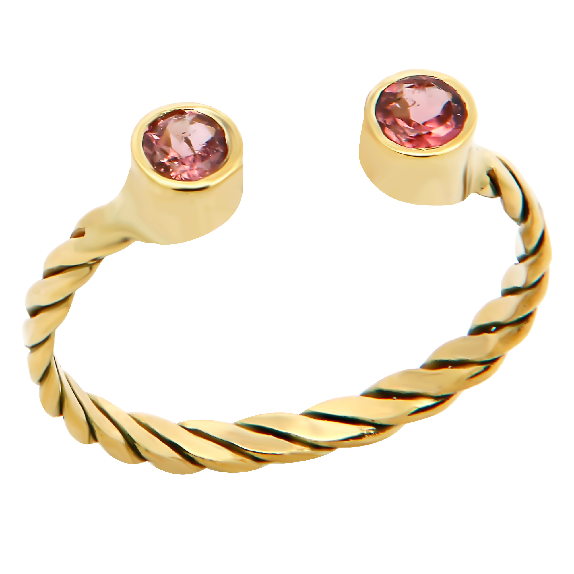 ΔΑΧΤΥΛΙΔΙ Χειροποίητο Di Natura SENZIO Collection Κ14 Κίτρινο Χρυσό με Αλεξανδρίτη 5CR.008PR - 