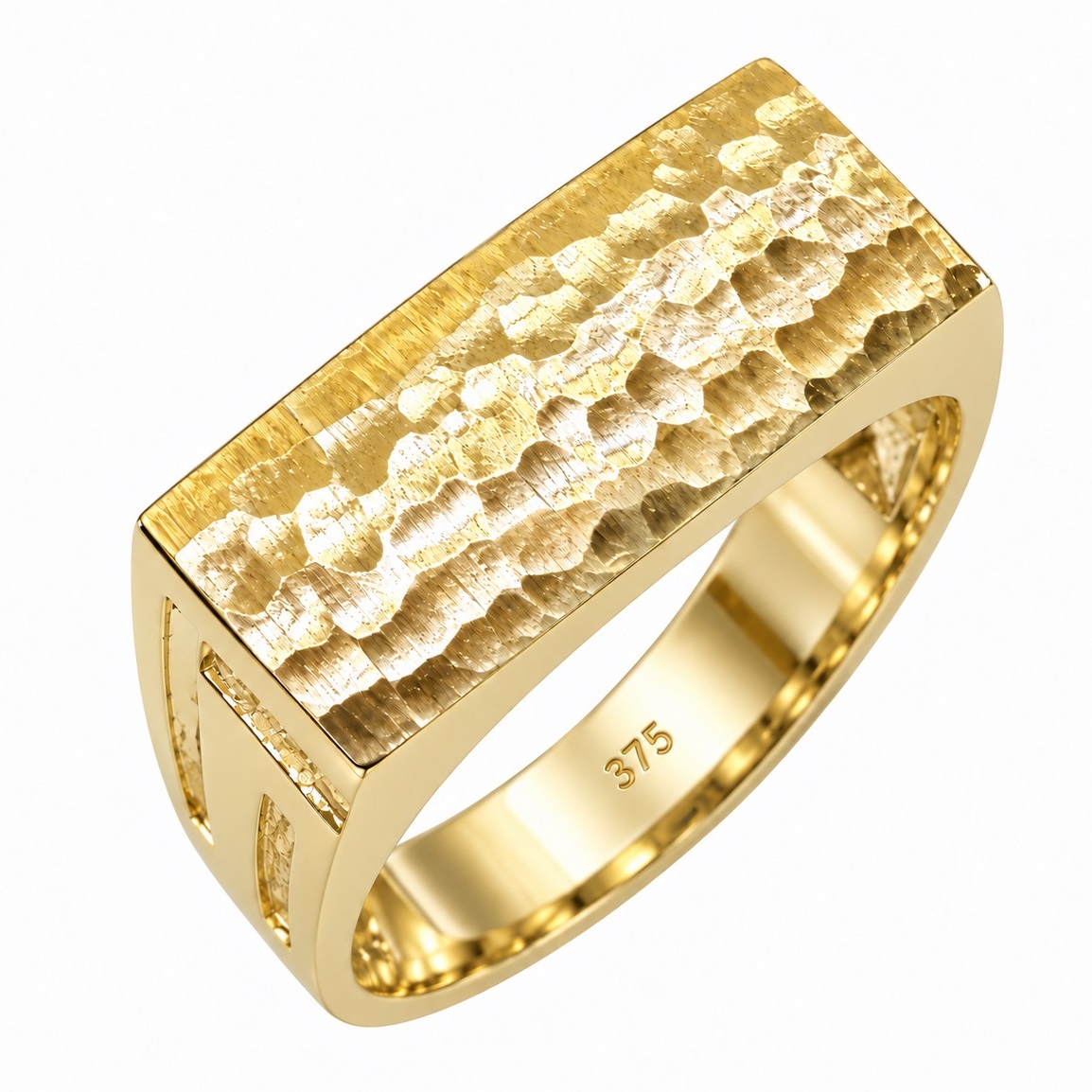RING Men's Greek Key SENZIO Collection in K9 Yellow Gold 911157-1R.K9 - 