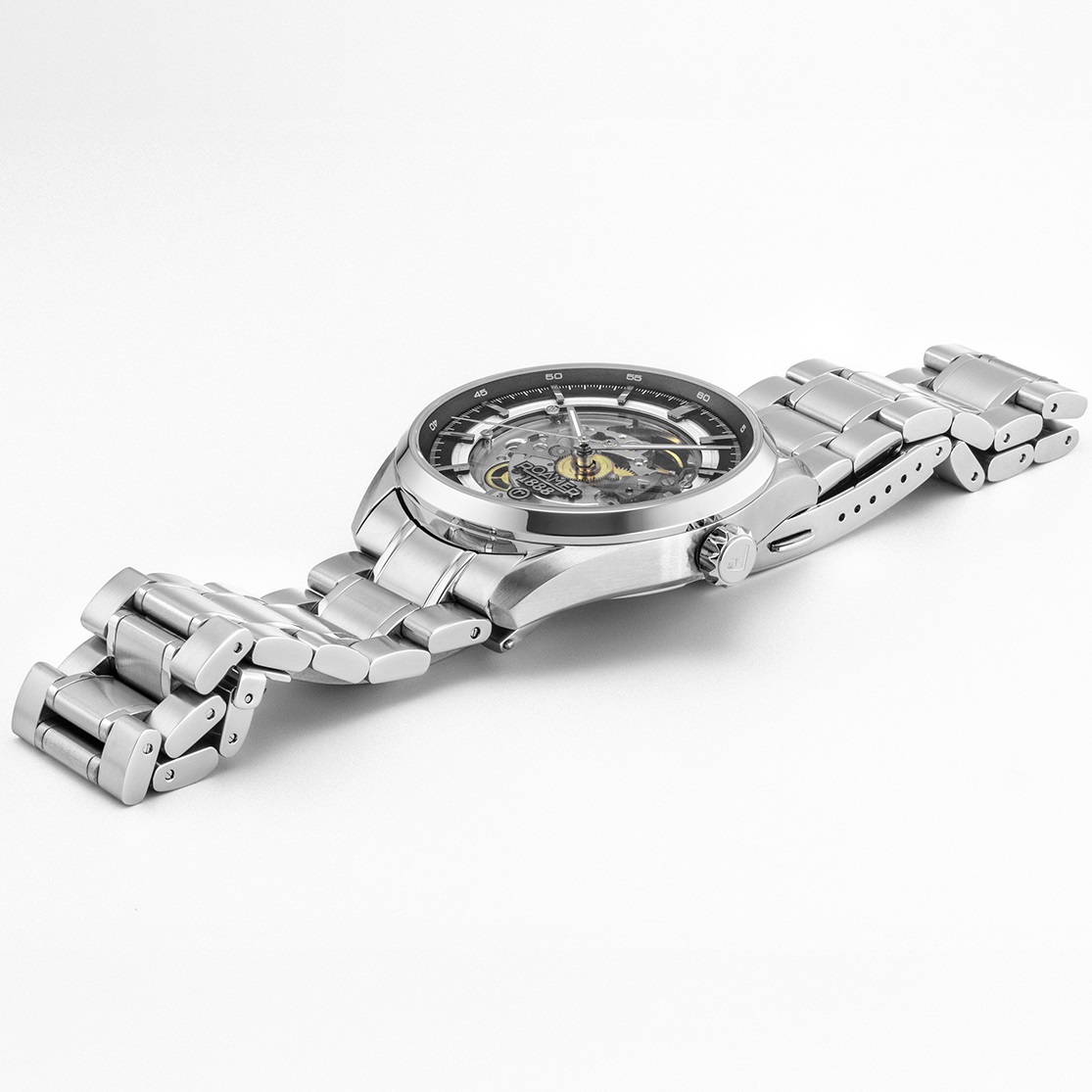 ROAMER Pro Auto Skeleton Black Dial 42mm Silver Stainless Steel Bracelet 965985-41-85-20 - 3