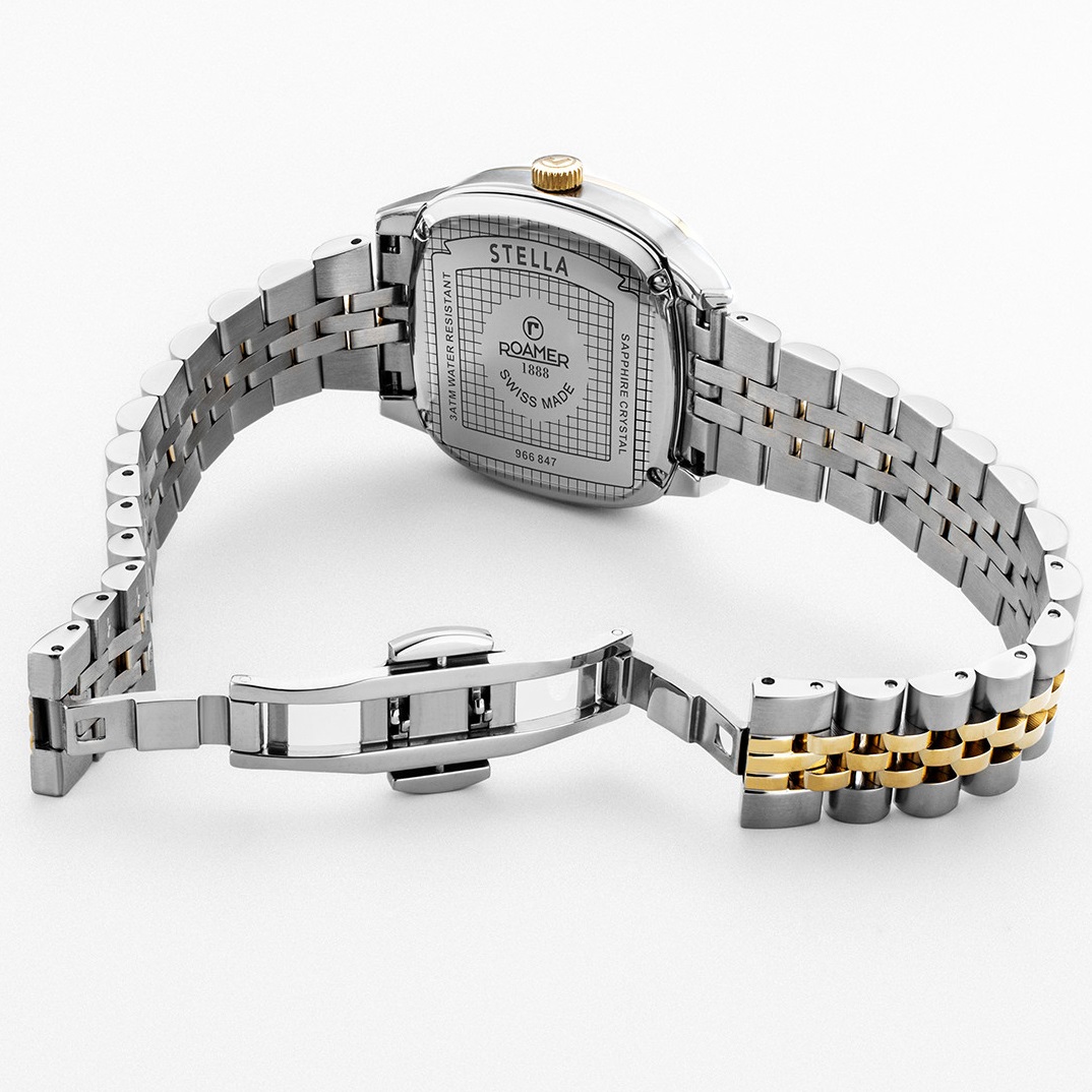 ROAMER Stella White Pearl Dial 32.5mm Two Tone Gold Stainless Steel Bracelet 966847-47-20-20 - 4