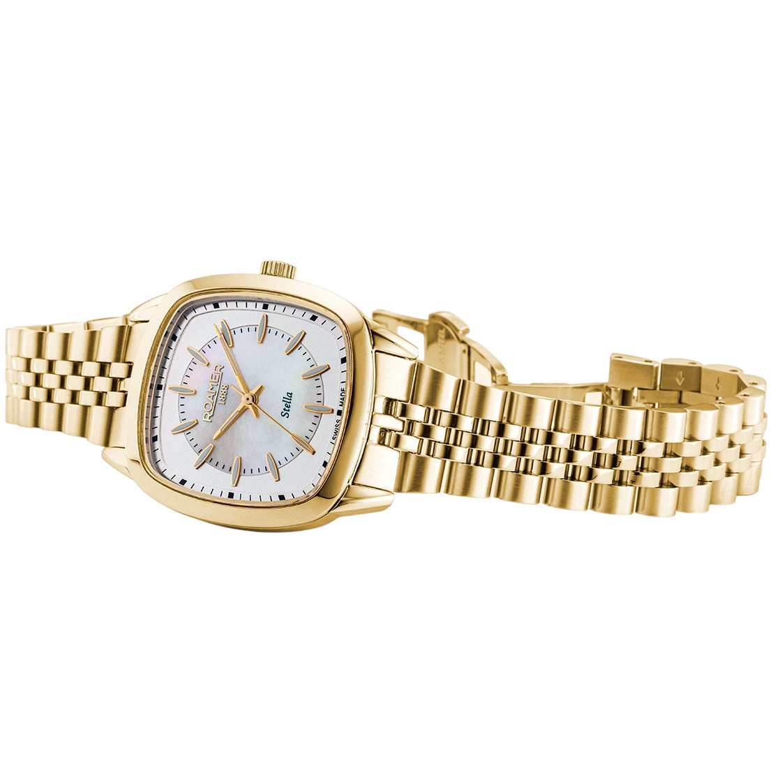ROAMER Stella White Pearl Dial 32.5mm Gold Stainless Steel Bracelet 966847-48-20-20 - 