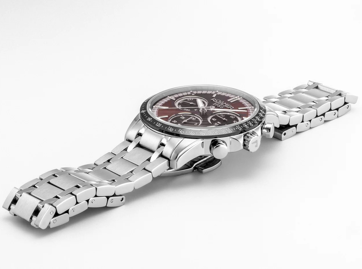 ROAMER Mercury Chrono Red-Black Sunray Dial 43.5mm Silver Stainless Steel Bracelet 968988-41-65-20 - 3