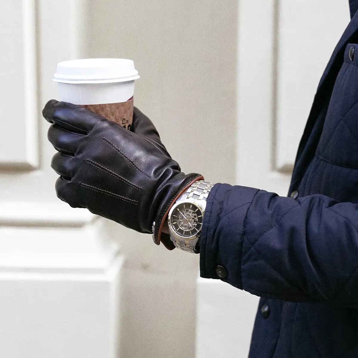 BULOVA Sutton Skeleton Automatic Black Dial 43mm Silver Stainless Steel Bracelet 96A208 - 