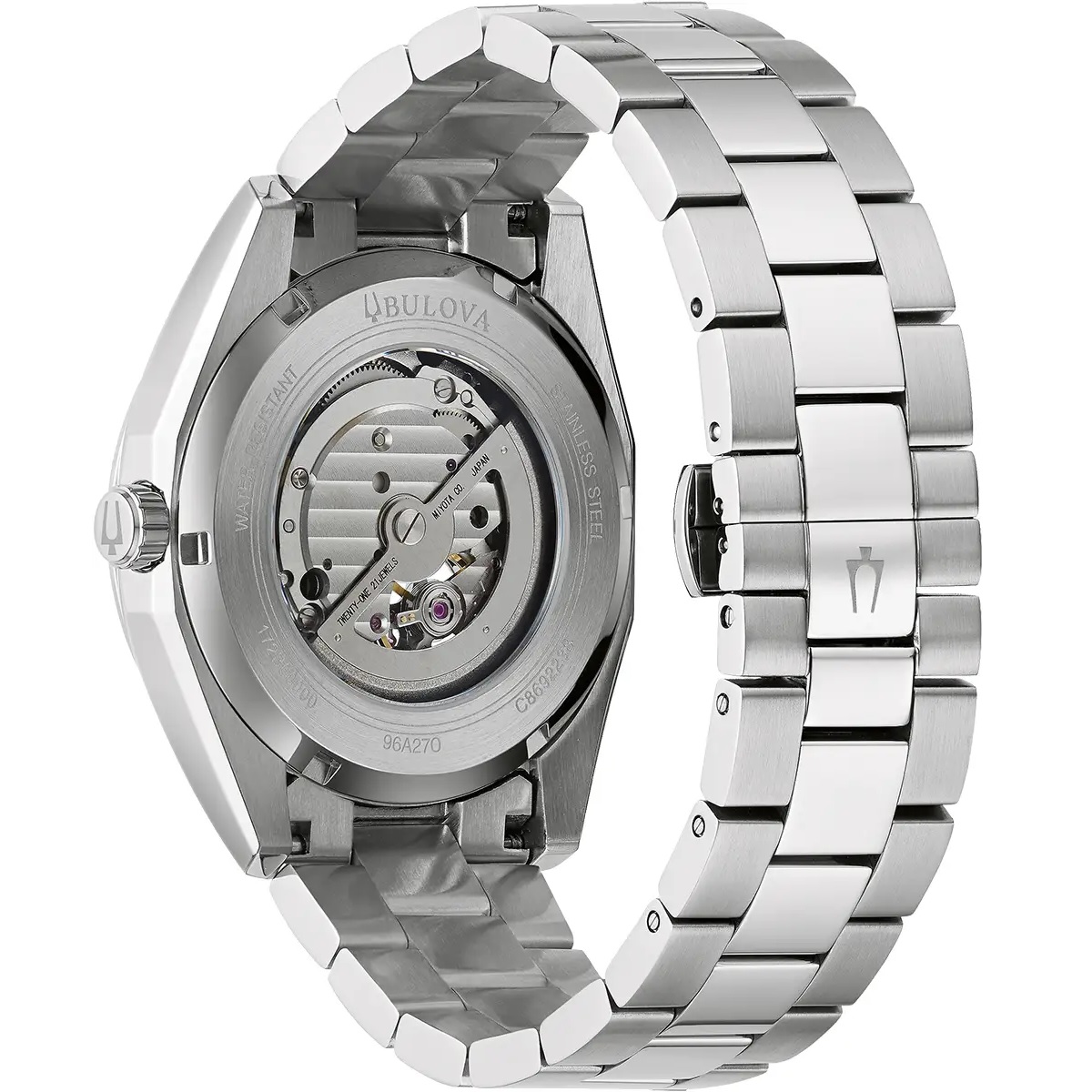 BULOVA Surveyor Open Aperture Automatic Black Dial 42mm Silver Stainless Steel Bracelet 96A270 - 4