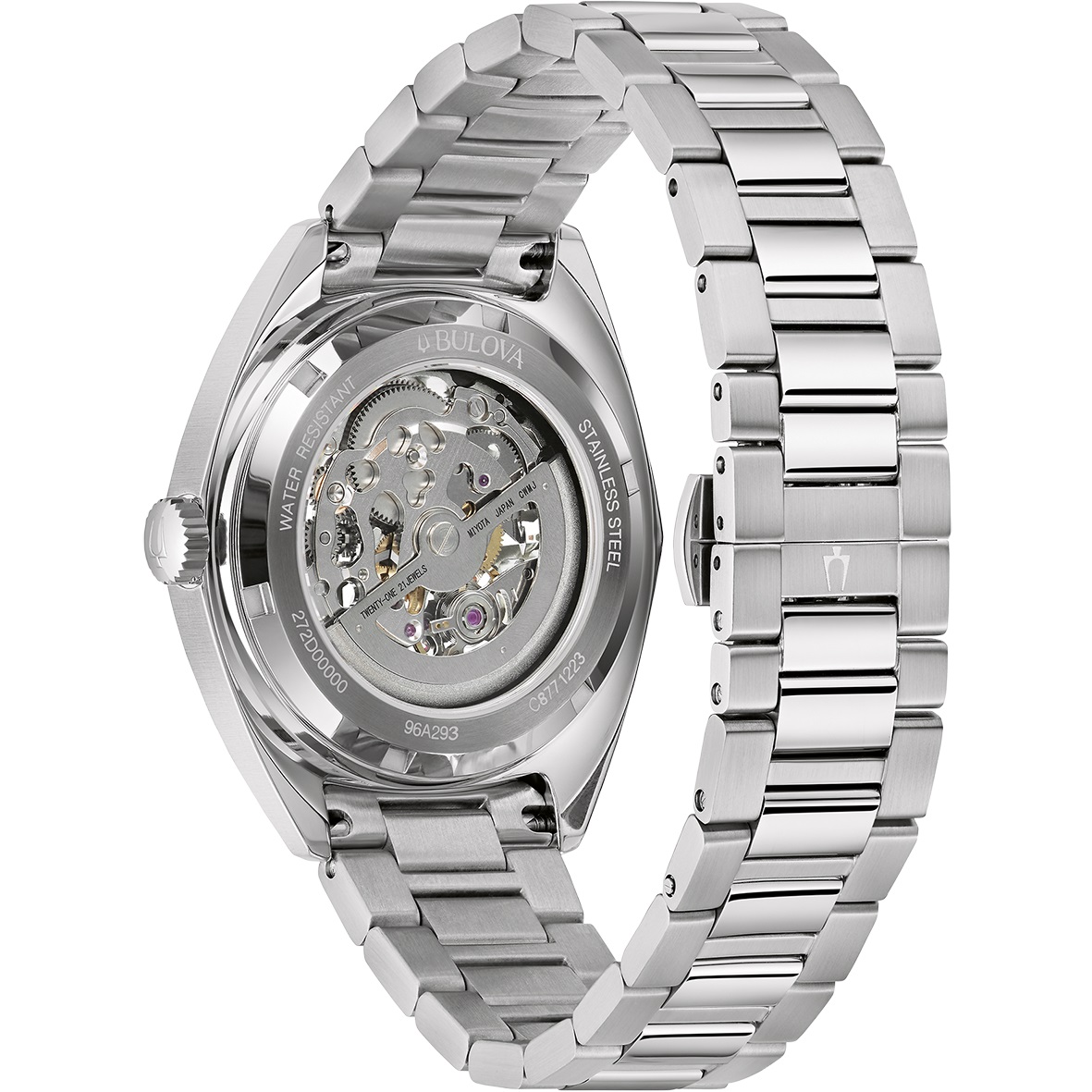 BULOVA Surveyor Skeleton Automatic Black Dial 41mm Silver Stainless Steel Bracelet 96A293 - 4