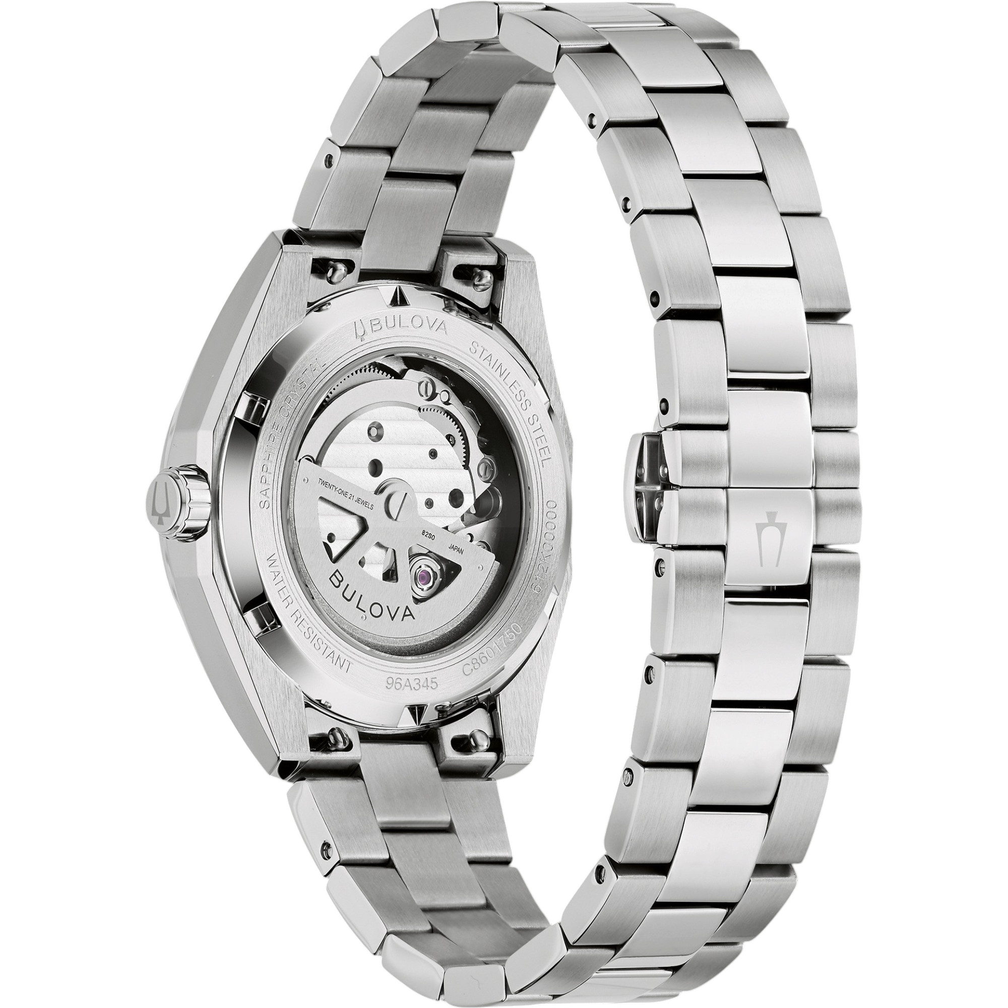 BULOVA Surveyor Open Aperture Automatic White Dial 39mm Silver Stainless Steel Bracelet 96A345 - 4
