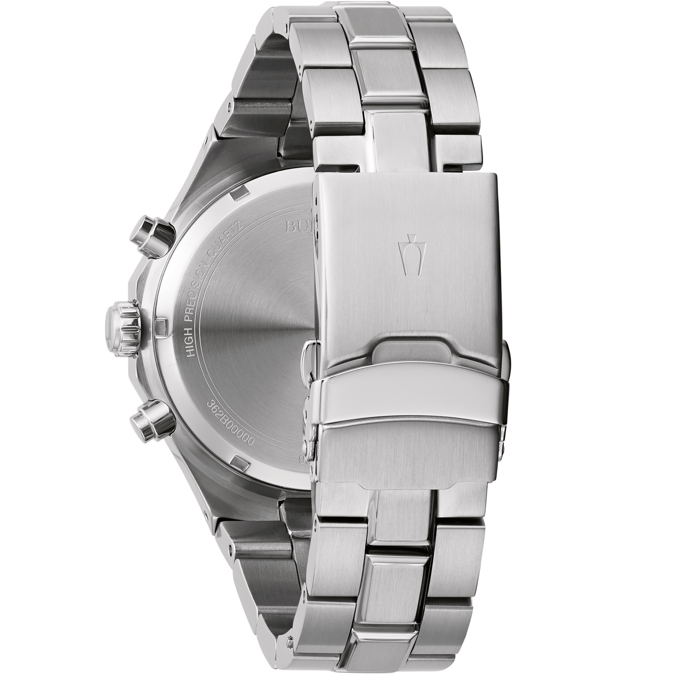 BULOVA Precisionist Chronograph Green Dial 44mm Silver Stainless Steel Bracelet 96B409 - 5