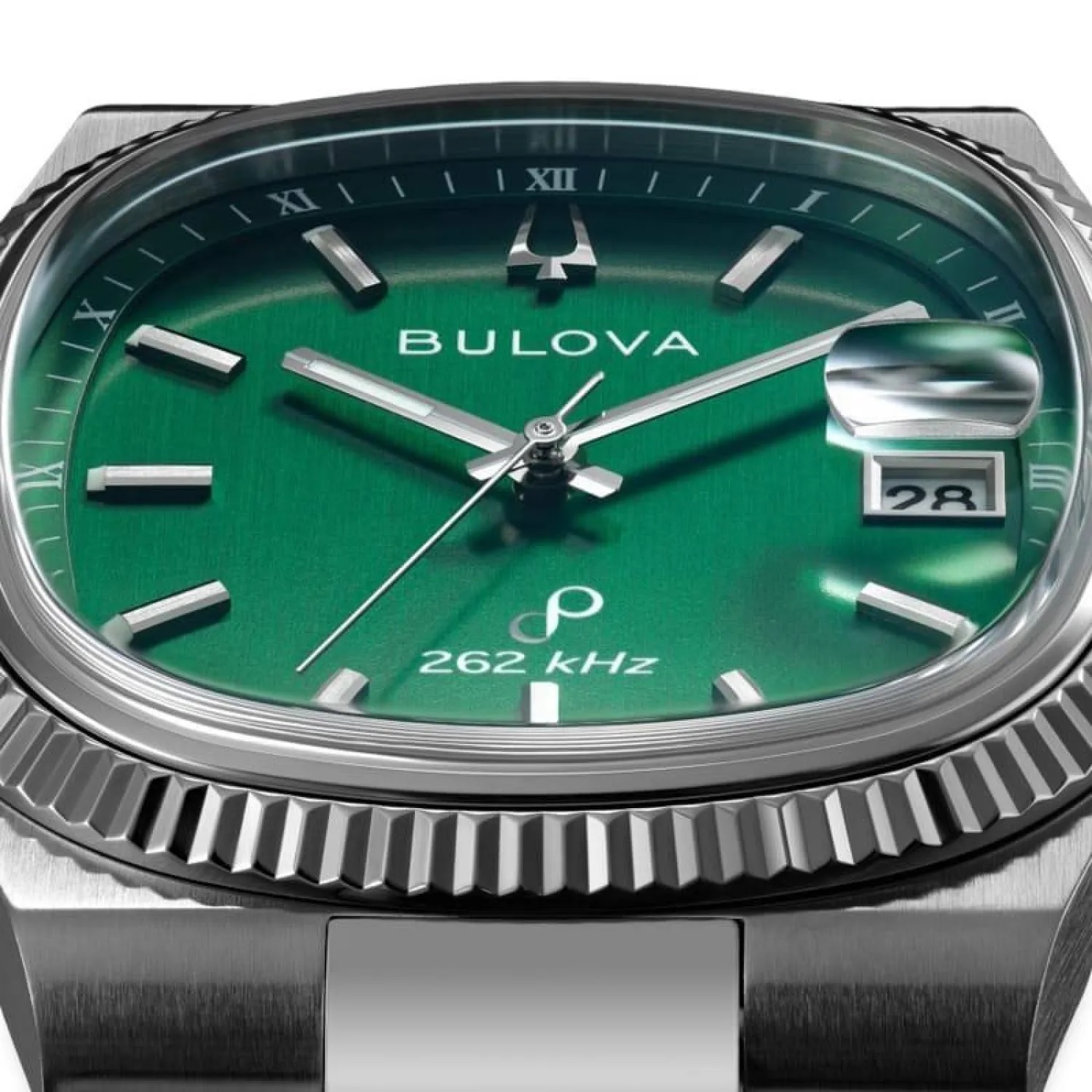 BULOVA Super Seville Precisionist Green Dial 37.5mm Silver Stainless Steel Bracelet 96B439 - 7