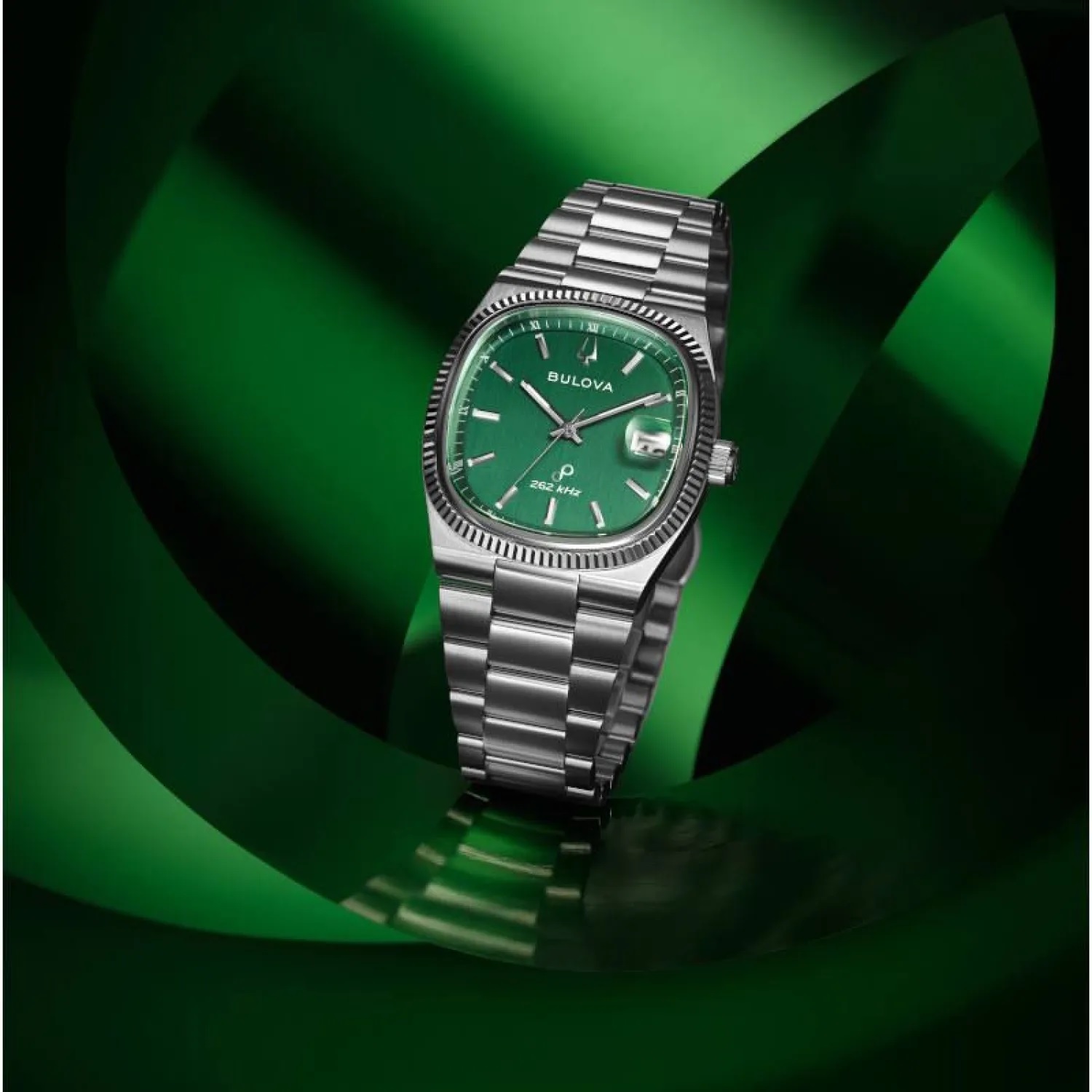 BULOVA Super Seville Precisionist Green Dial 37.5mm Silver Stainless Steel Bracelet 96B439 - 8