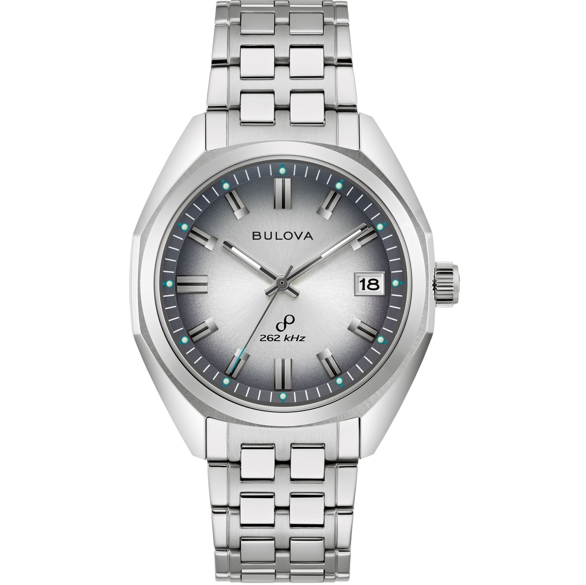 BULOVA Jet Star Precisionist Grey Dial 40mm Silver Stainless Steel Bracelet 96B472 - 