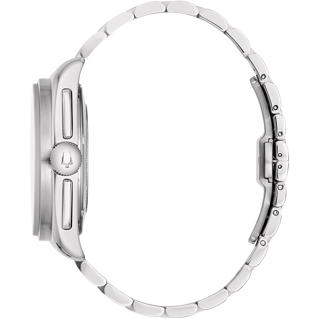 BULOVA Lunar Pilot Chronograph Box Set Black Dial 43.5mm Silver Stainless Steel Bracelet with Extra Black Nato Strap 96K111 - 5