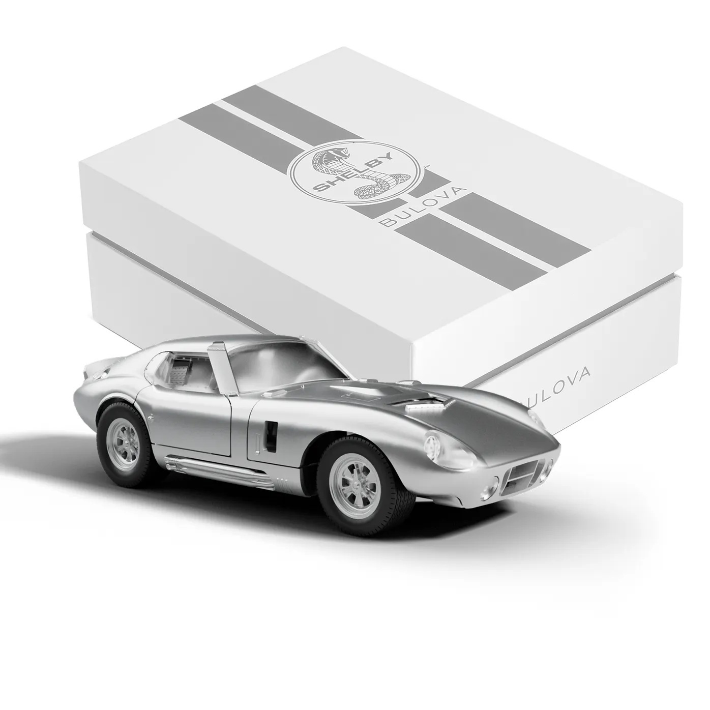BULOVA Shelby Racer 50th Anniversary Limited Edition Chronograph Silver Dial 40.5mm Silver Stainless Steel Bracelet 96K118 - 7