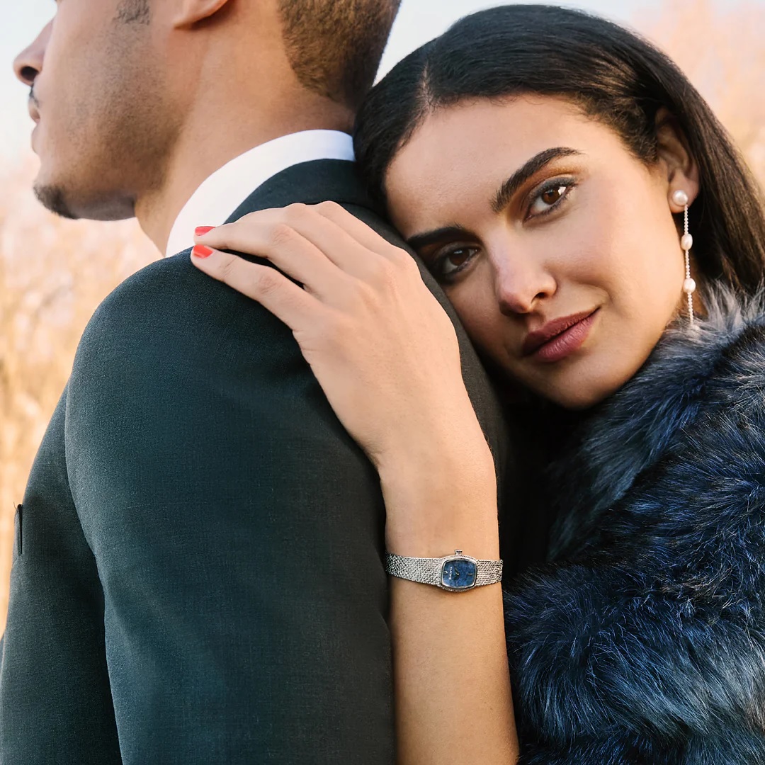 BULOVA Goddes Of Time Blue Sodalite Dial 17mm Silver Stainless Steel Mesh Bracelet 96L343 - 7