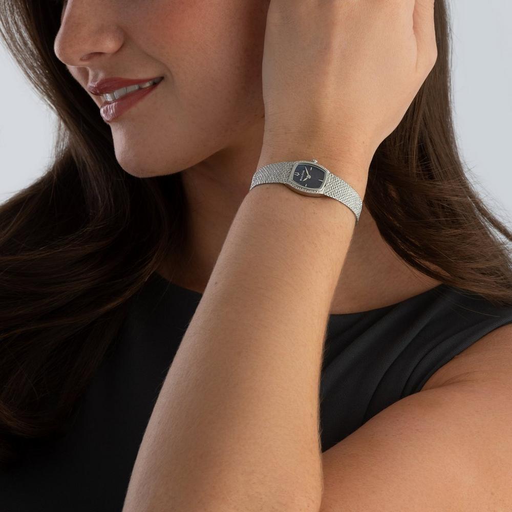 BULOVA Goddes Of Time Blue Sodalite Dial 17mm Silver Stainless Steel Mesh Bracelet 96L343 - 8