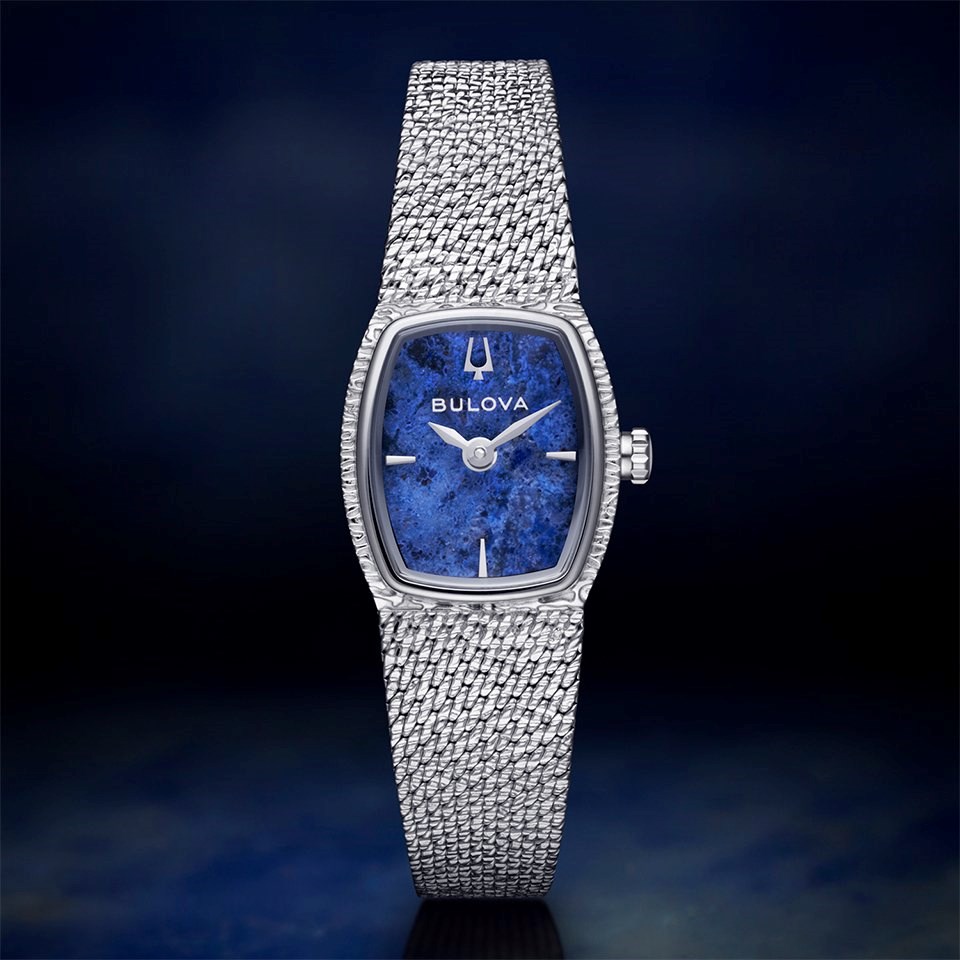 BULOVA Goddes Of Time Blue Sodalite Dial 17mm Silver Stainless Steel Mesh Bracelet 96L343 - 10