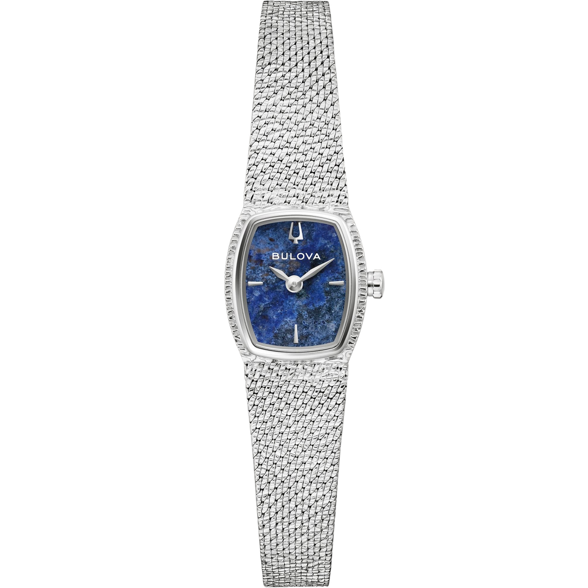 BULOVA Goddes Of Time Blue Sodalite Dial 17mm Silver Stainless Steel Mesh Bracelet 96L343 - 