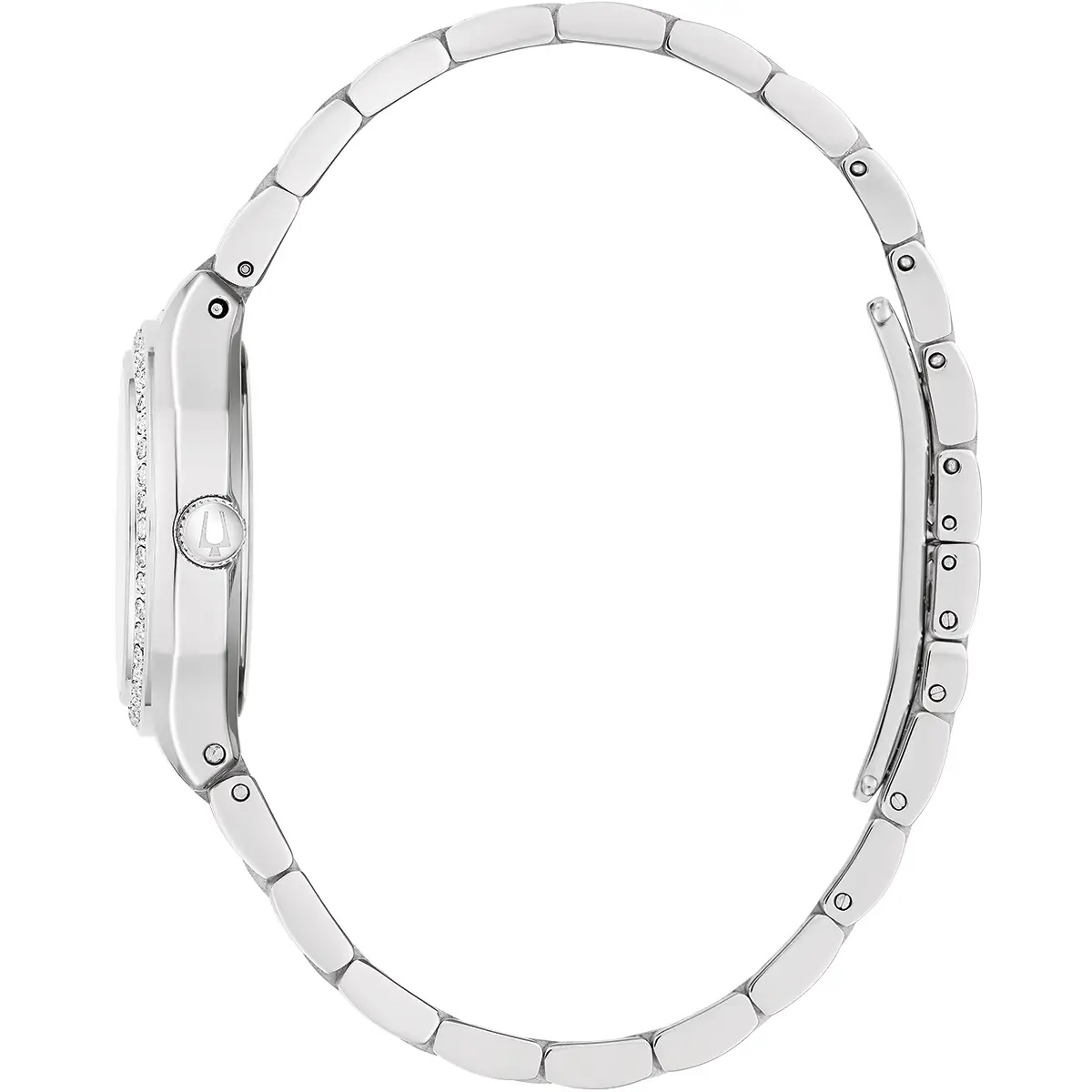 BULOVA Surveyor Diamonds White Pearl Dial 31mm Silver Stainless Steel Bracelet 96R245 - 3