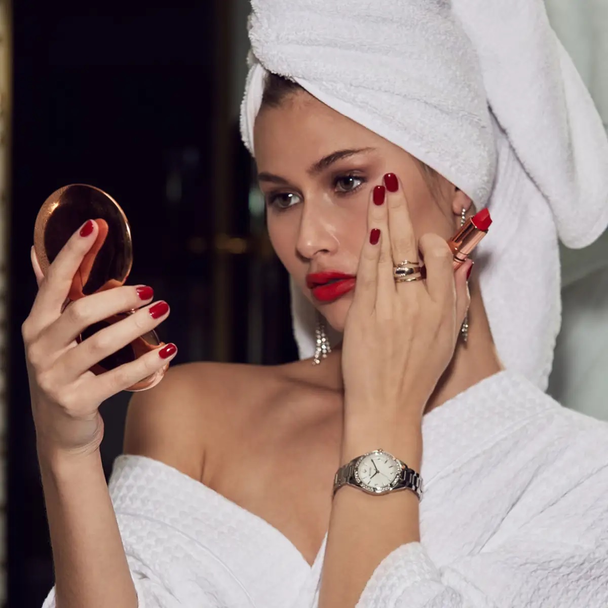 BULOVA Sutton Diamond White Pearl Dial 28mm Silver Stainless Steel Bracelet 96R253 - 