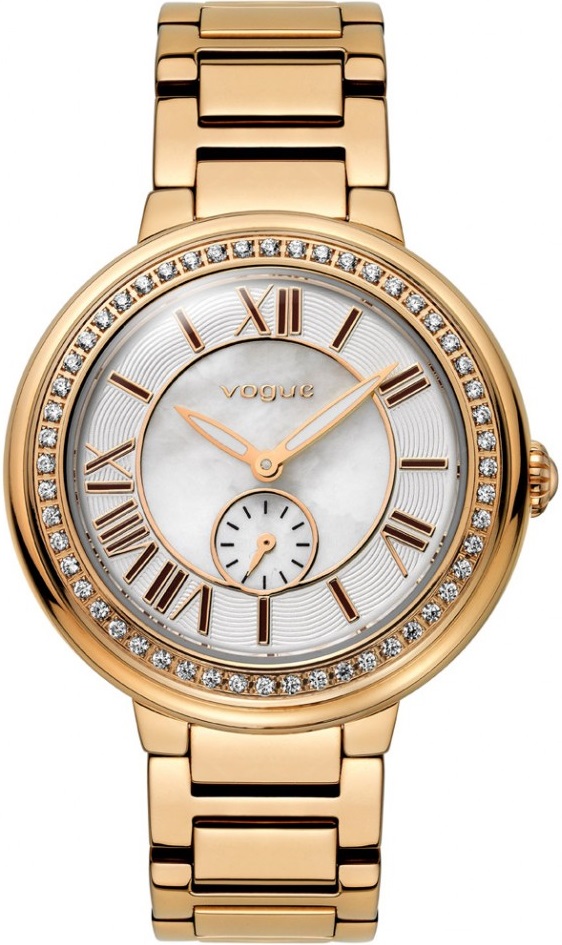 VOGUE Red Carpet Three Hands 34mm Rose Gold Stainless Steel Bracelet 97018.2 - 