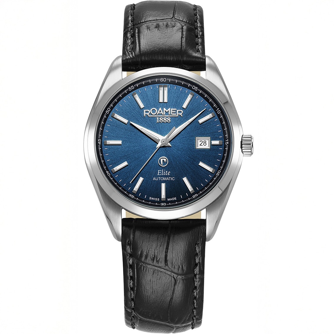 ROAMER Elite Automatic Blue Dial 42mm Silver Stainless Steel Bracelet Box Set with Black Leather Strap 970983-41-45-20 - 3