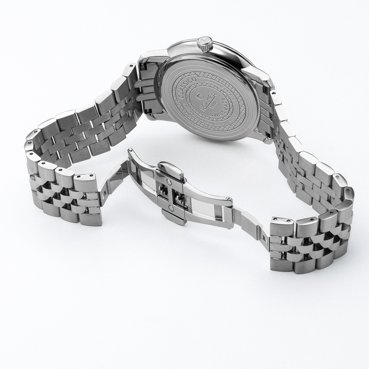 ROAMER Classico Gents Green Dial 40mm Silver Stainless Steel Bracelet 971856-41-75-50 - 4