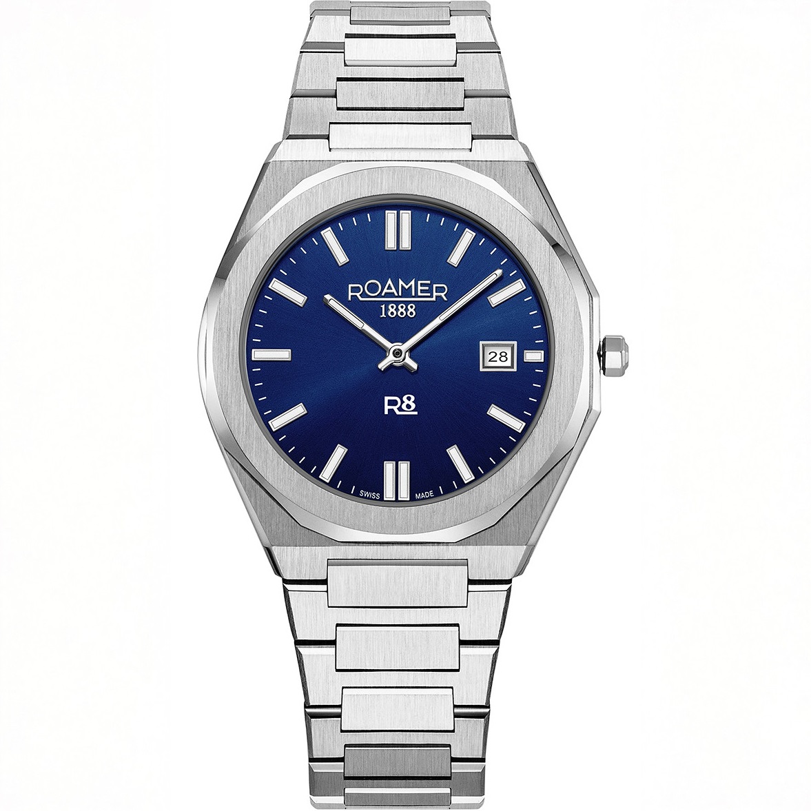 ROAMER R8 Gents Collection Blue Dial 40mm Silver Stainless Steel Bracelet 972980-41-45-20 - 