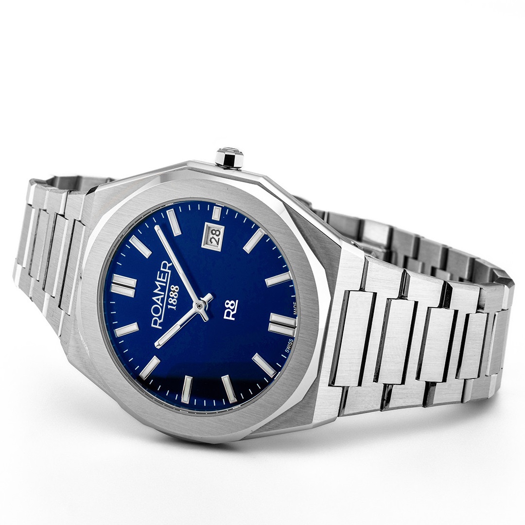 ROAMER R8 Gents Collection Blue Dial 40mm Silver Stainless Steel Bracelet 972980-41-45-20 - 