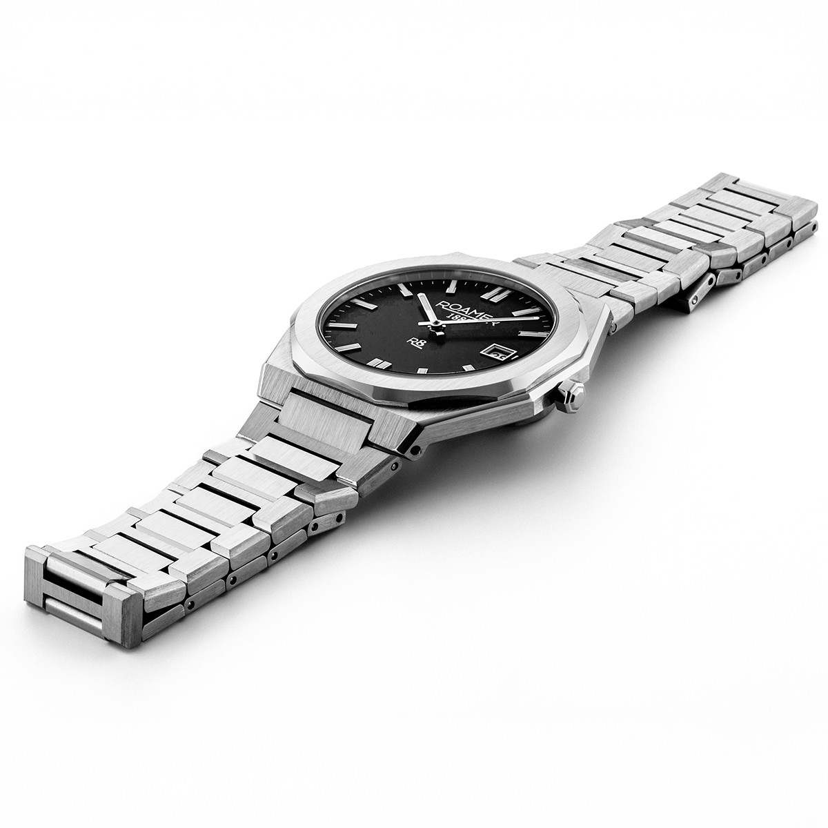 ROAMER R8 Gents Collection Black Dial 40mm Silver Stainless Steel Bracelet 972980-41-85-20 - 4