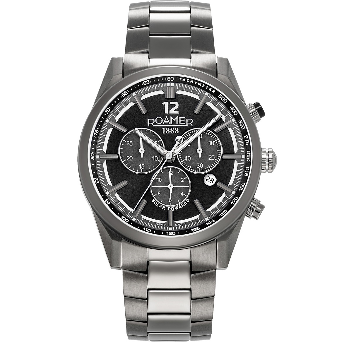 ROAMER Helios Power Chronograph Black Dial 43.5mm Black Titanium Bracelet 973981-44-85-20 - 1