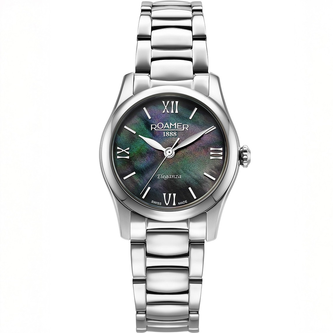 ROAMER Eleganza Black Pearl Dial 30mm Silver Stainless Steel Bracelet 974847-41-80-20 - 