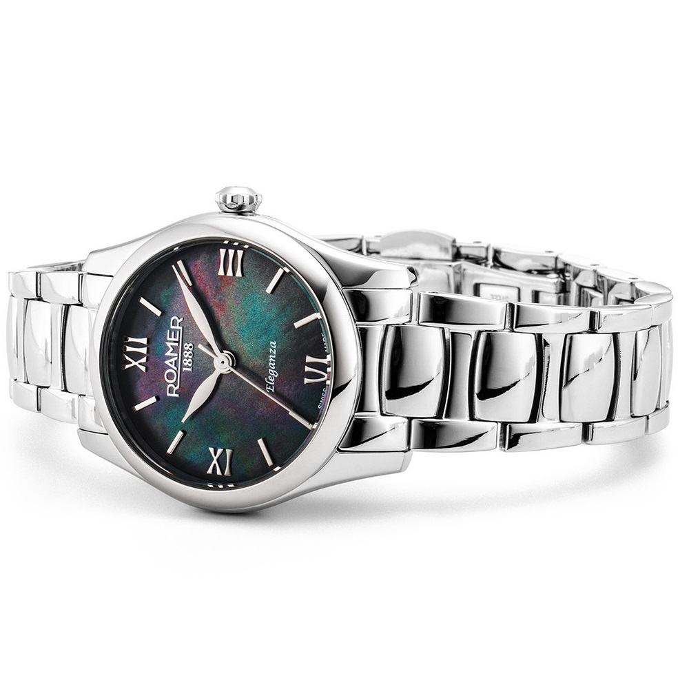 ROAMER Eleganza Black Pearl Dial 30mm Silver Stainless Steel Bracelet 974847-41-80-20 - 
