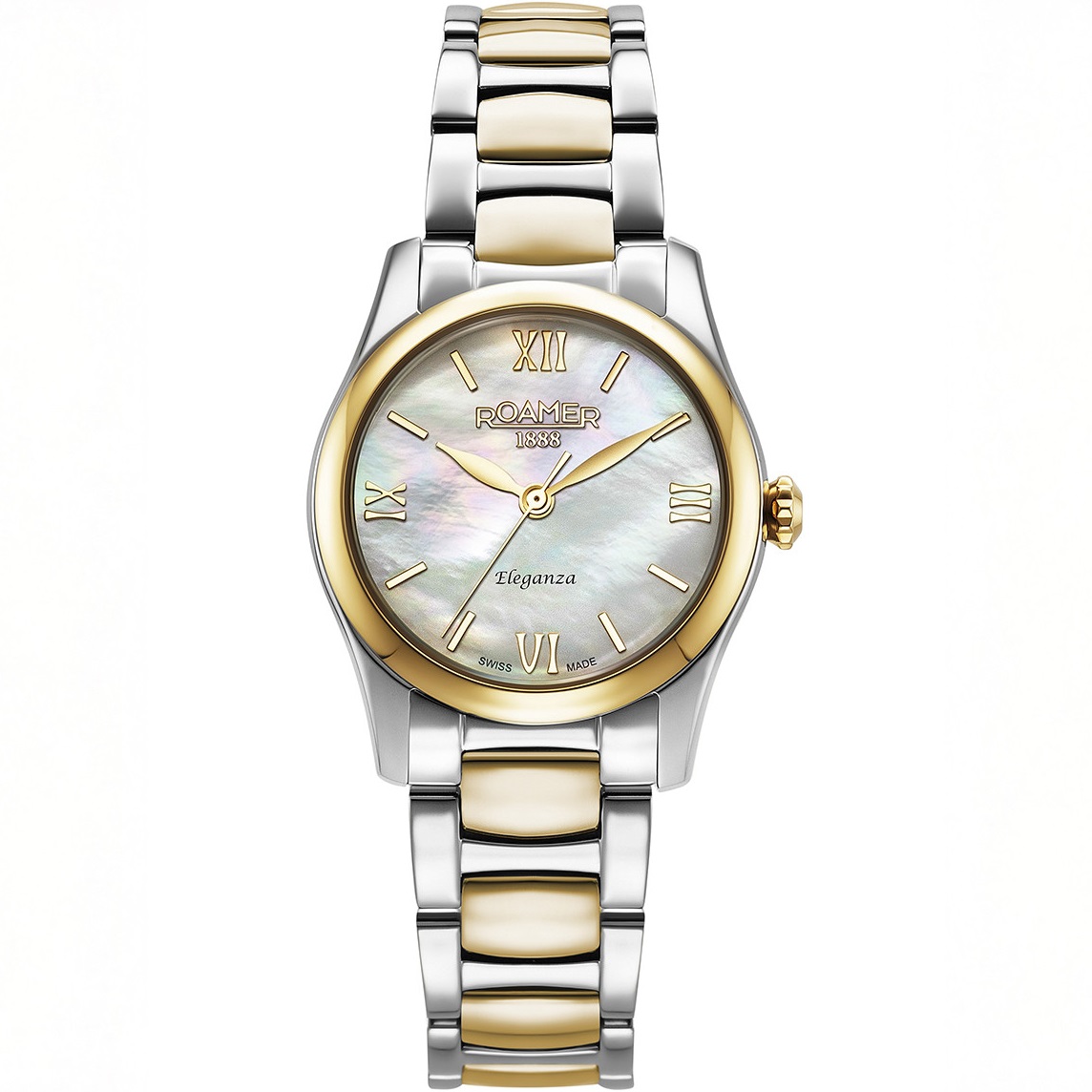 ROAMER Eleganza White Pearl Dial 30mm Two Tone Gold Stainless Steel Bracelet 974847-47-20-20 - 