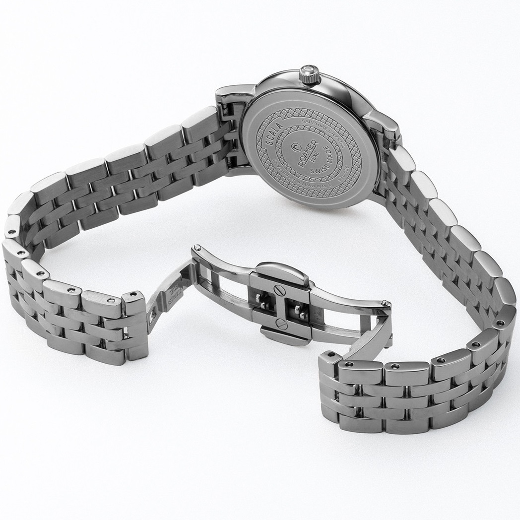 ROAMER Scala Crystals White Pearl Dial 28mm Silver Stainless Steel Bracelet 976830-41-20-50 - 4