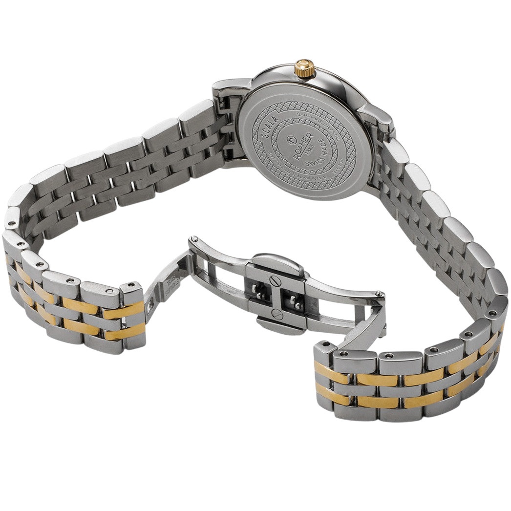 ROAMER Scala Crystals White Pearl Dial 28mm Two Tone Gold Stainless Steel Bracelet 976830-47-20-50 - 4