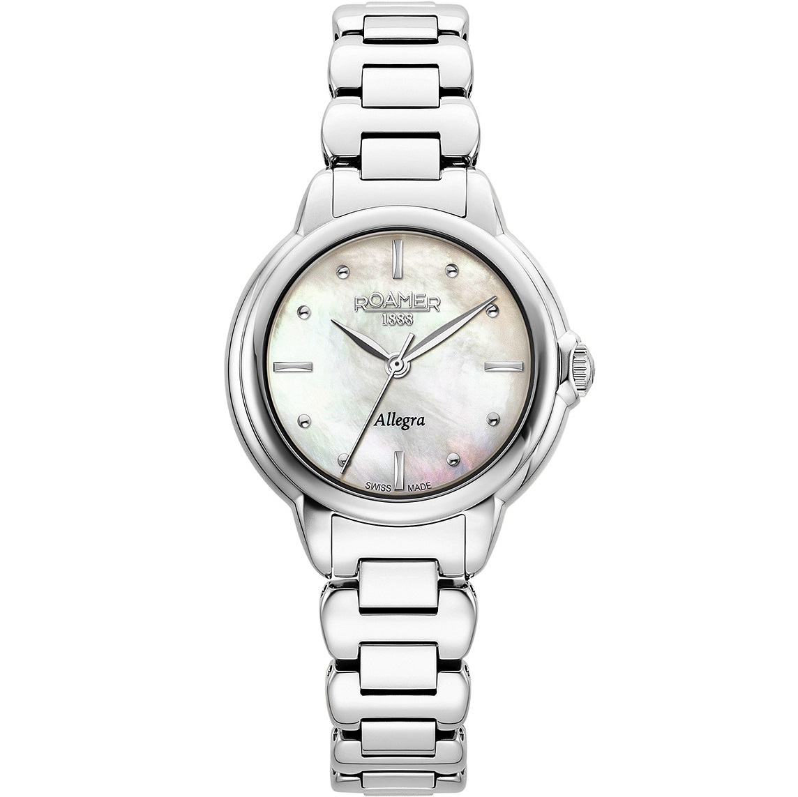 ROAMER Allegra White Pearl Dial 32mm Silver Stainless Steel Bracelet 977847-41-20-20 - 