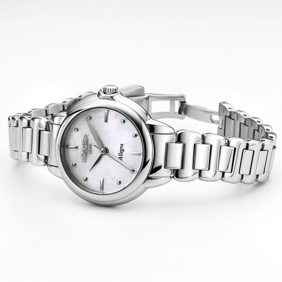 ROAMER Allegra White Pearl Dial 32mm Silver Stainless Steel Bracelet 977847-41-20-20 - 
