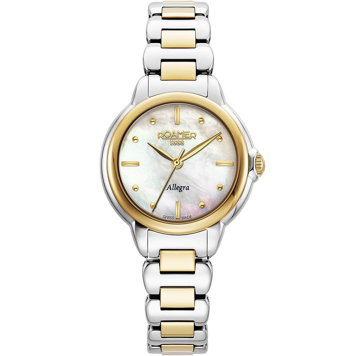 ROAMER Allegra White Pearl Dial 32mm Two Tone Gold Stainless Steel Bracelet 977847-47-20-20 - 